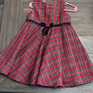 George Red Plaid Kids Dress